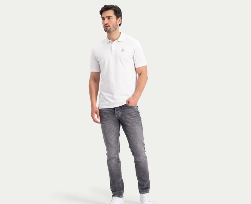 Witte heren polo