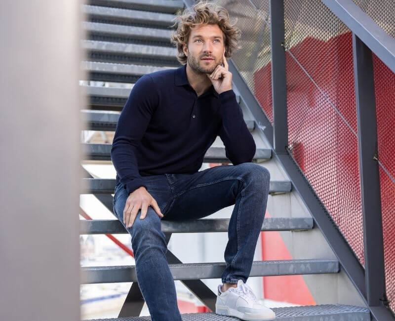 Jeans lange mannen